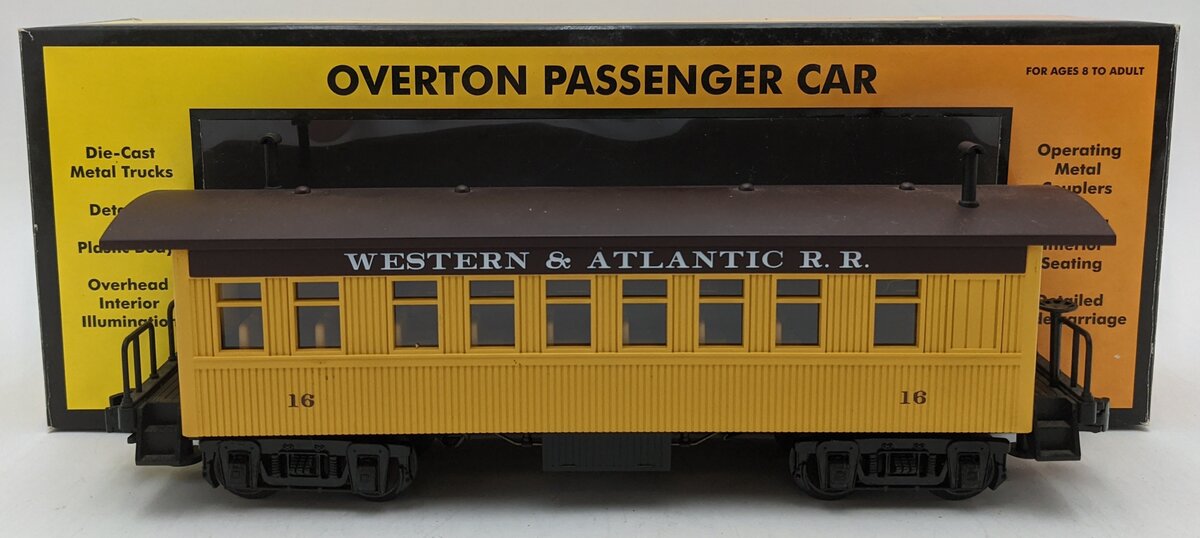 MTH 30-6400-3 O Gauge W.A.R.R. Overton Illuminated Coach LN/Box