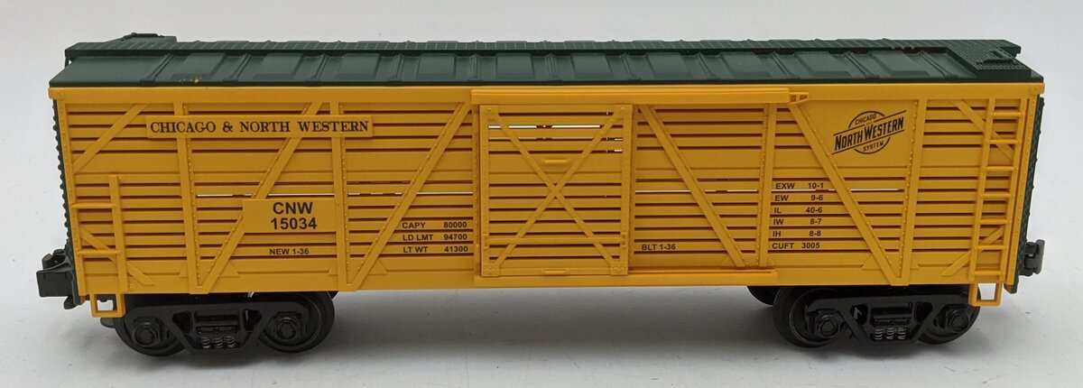 MTH 33-7702 O Gauge Chicago & Northwestern Stock Car #15034 LN/Box