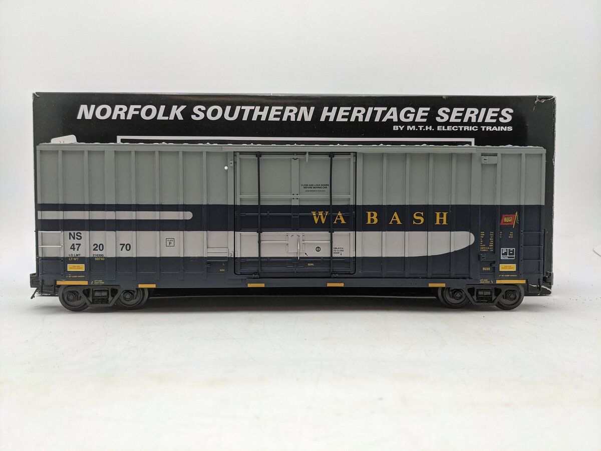 MTH 20-93600 O Gauge Wabash 50' Hi-Cube Boxcar #472070 EX/Box