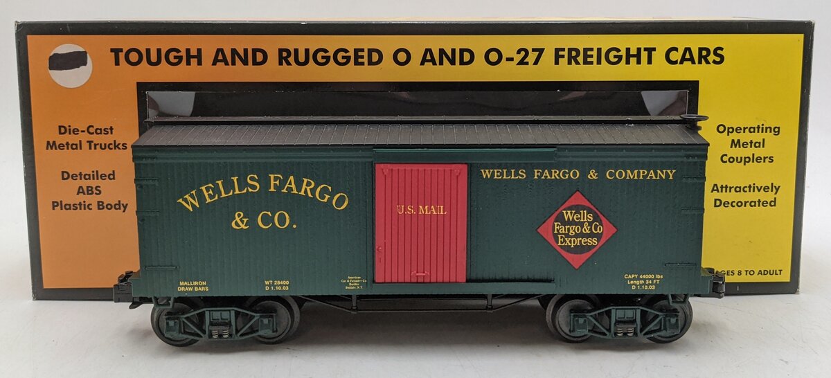 MTH 30-74001 O Gauge Wells Fargo 19th Century 34' Boxcar LN/Box