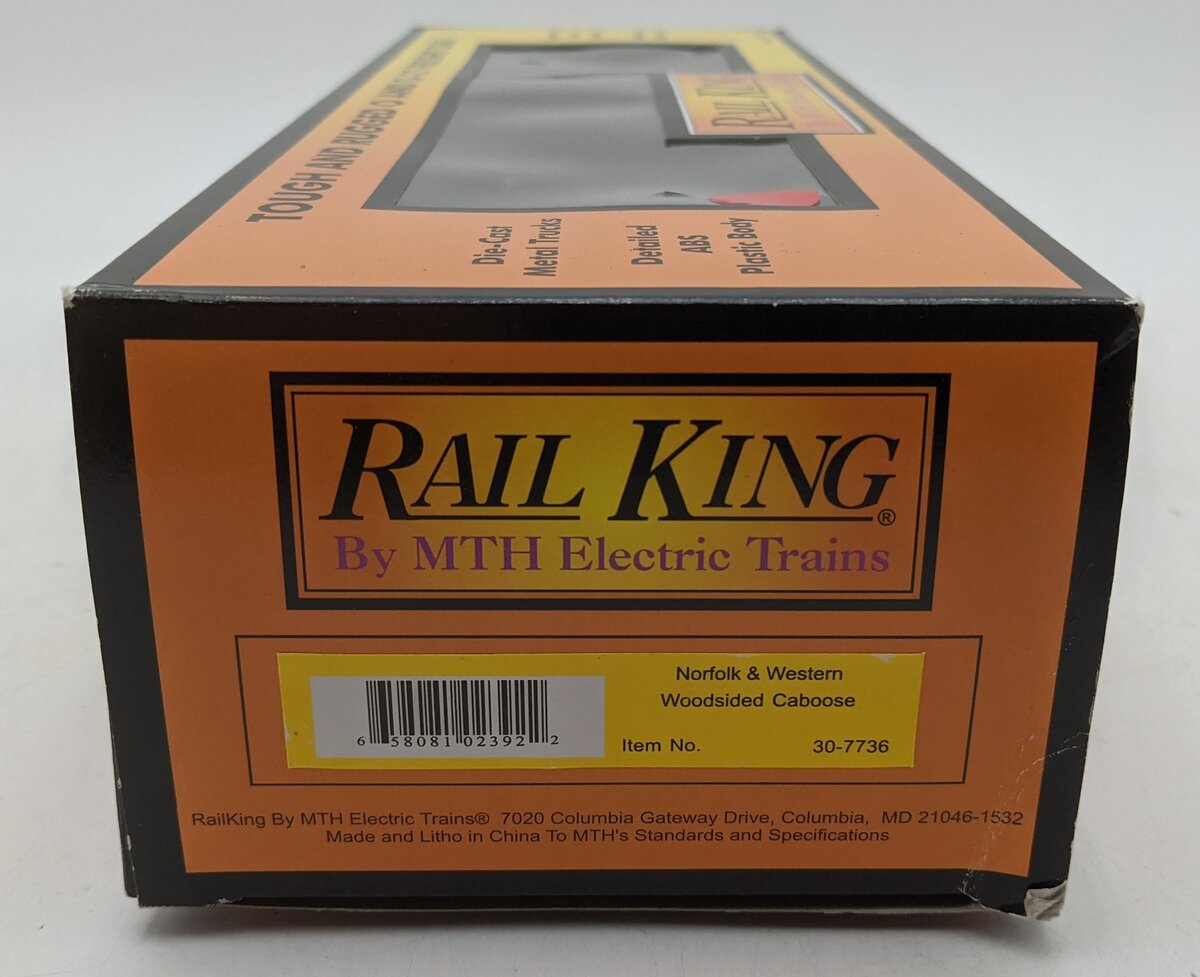 MTH 30-7736 O Gauge Norfolk and Western Woodside Caboose EX/Box