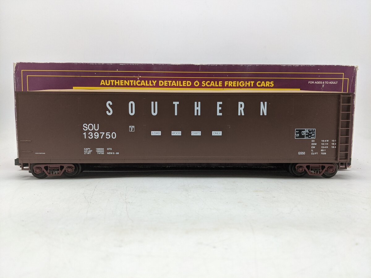 MTH 20-97501 O Gauge Southern Wood Chip Hopper Car With Load #139750 EX/Box