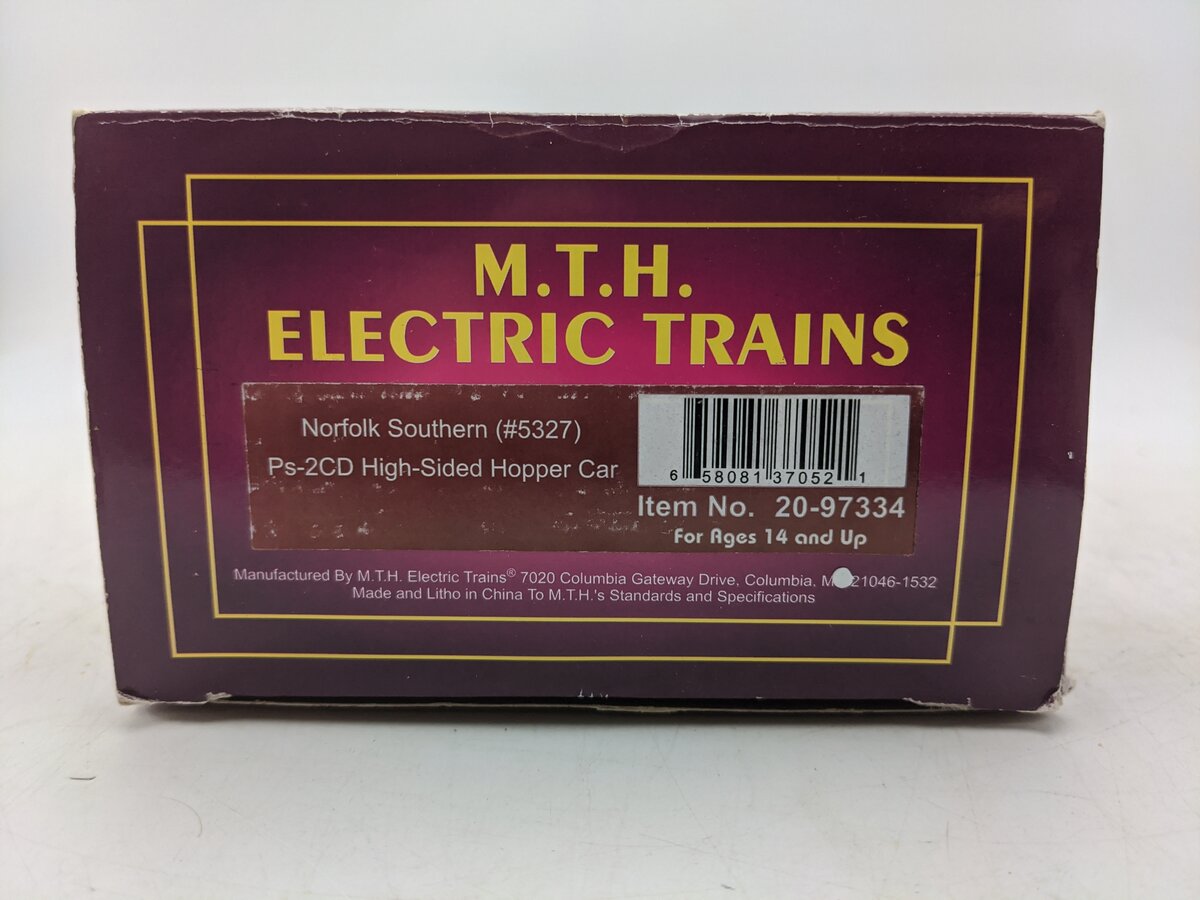 MTH 20-97334 O Norfolk Southern PS-2CD High-Side Covered Hopper #5327 EX/Box