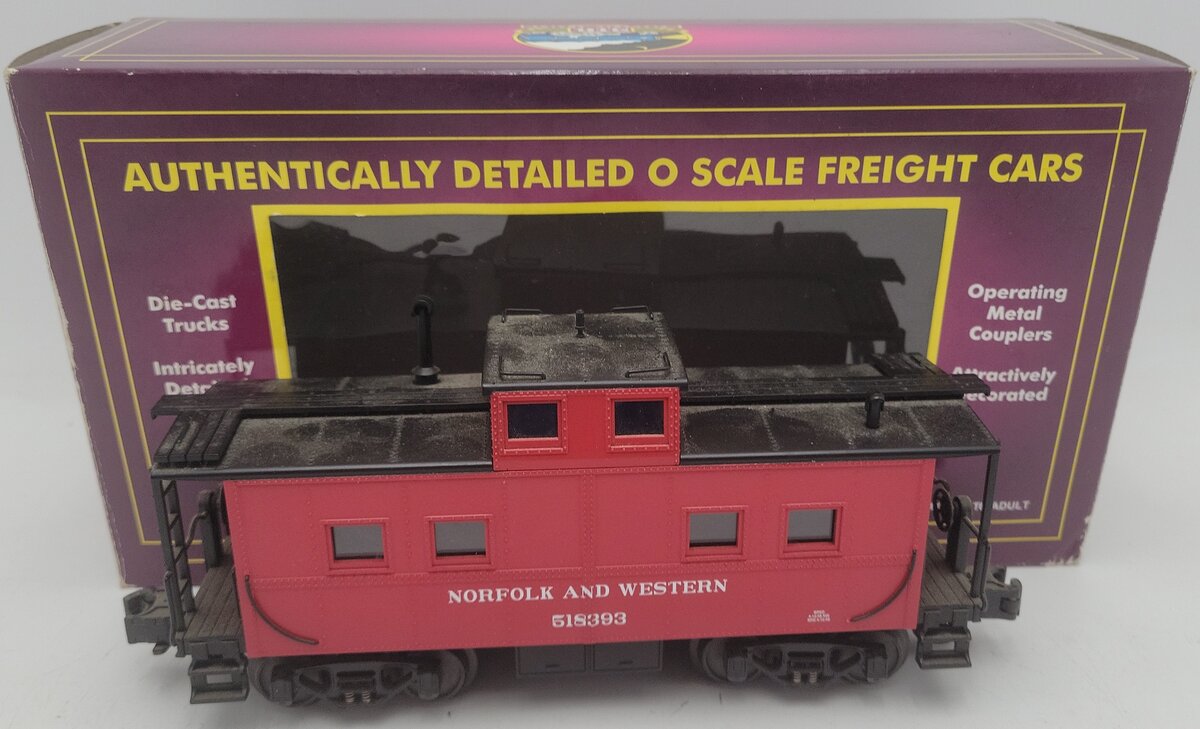 MTH 20-91128 O Gauge Norfolk & Western enter Cupola Steel Caboose #518393 EX/Box