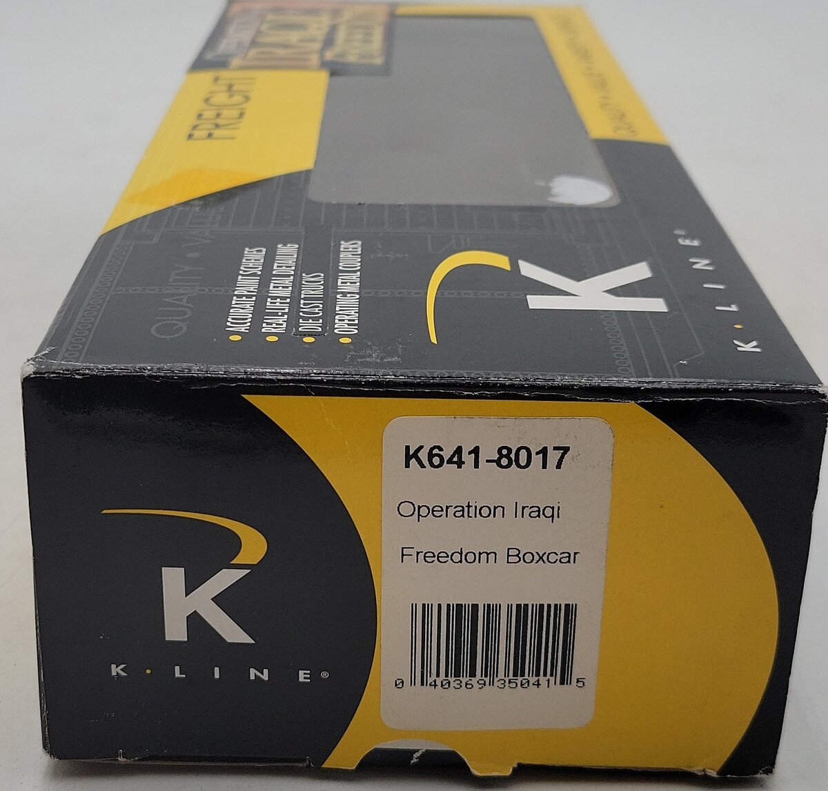 K-Line K641-8017 O Gauge Operation Iraqi Freedom Boxcar LN/Box