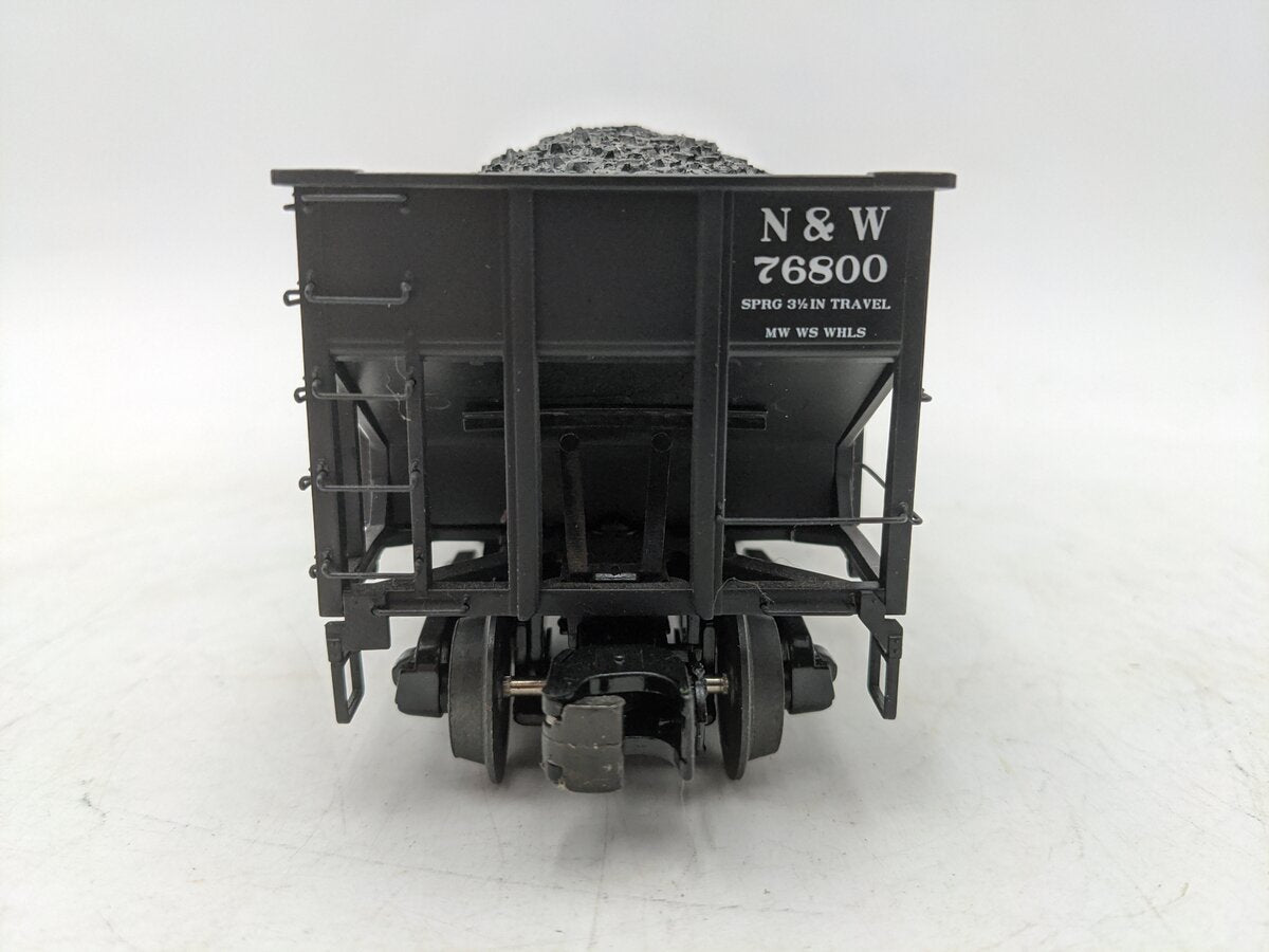 MTH 20-97785 O Norfolk & Western 3-Bay Hopper W/Coal Load #76800 EX/Box