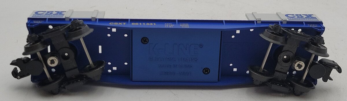 K-Line K661-1431 CSXT Flatcar w/98' Red Pickup & Figures LN/Box