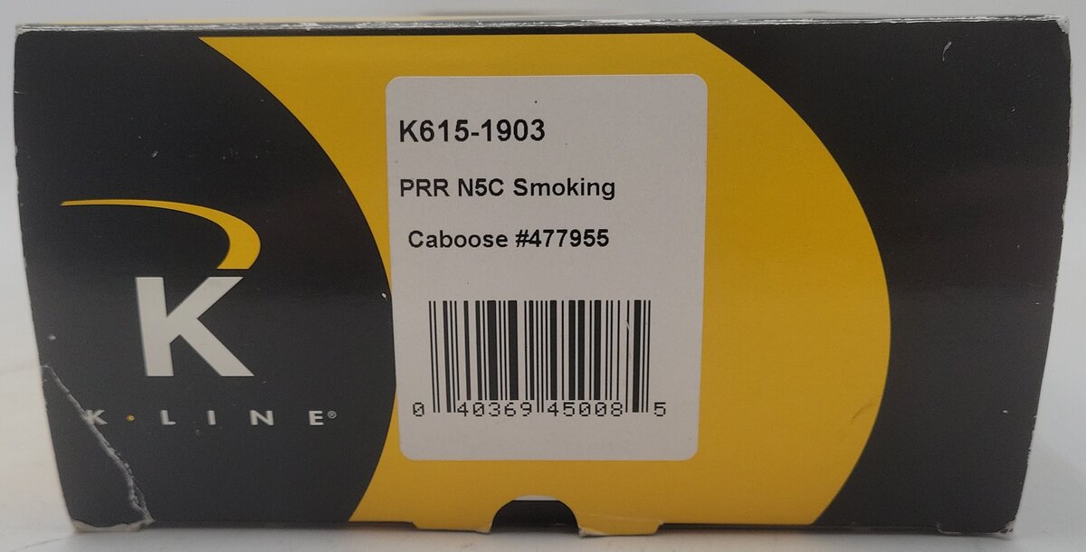 K-Line K615-1903 O Gauge Pennsylvania Raiload N5C Smoking Caboose #477955/Box