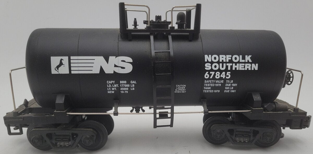 MTH 20-9600L O Gauge Norfolk Southern 8000 Gallon Tank Car #67845 EX/Box