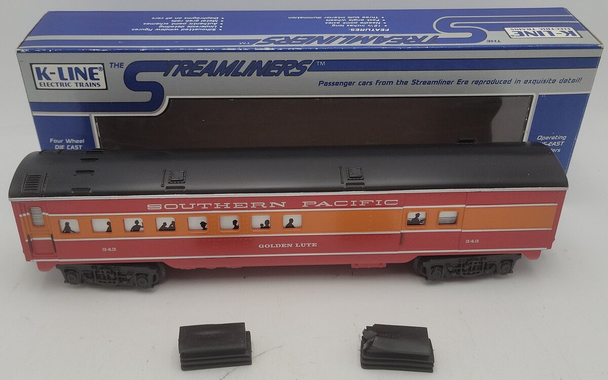 K-Line K4588-0343 O SP Daylight "Golden Lute" Streamliner Combine Car #343 EX/Box