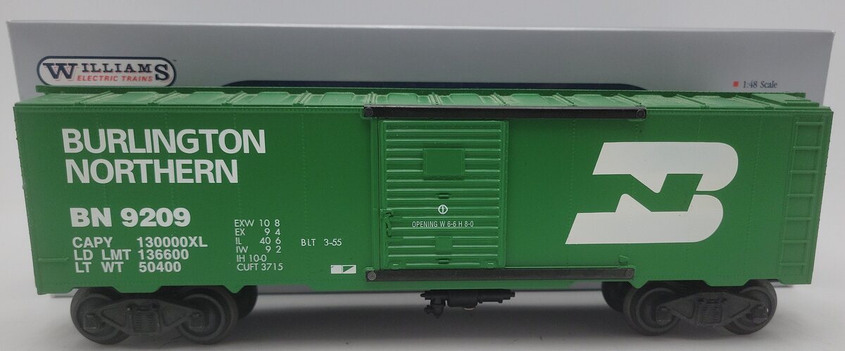 Williams WAL 3242 O Gauge Burlington Northern Box Car #9209 EX/Box