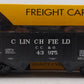 K-Line K622-33514 O Gauge Clinchfield Ribbed Hopper #43975 EX/Box