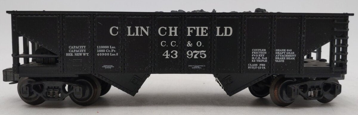 K-Line K622-33514 O Gauge Clinchfield Ribbed Hopper #43975 EX/Box