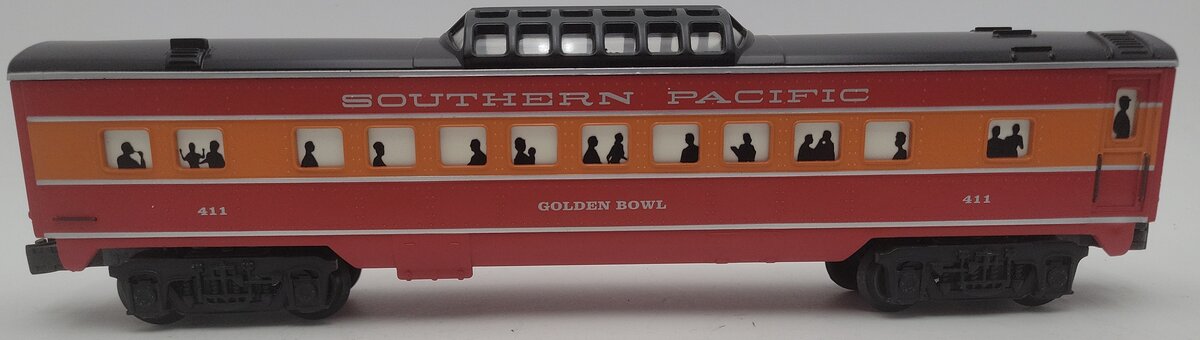 K-Line K4588-0411 O SP Daylight "Golden Bowl" Streamliner Vista Dome Car #411 EX/Box