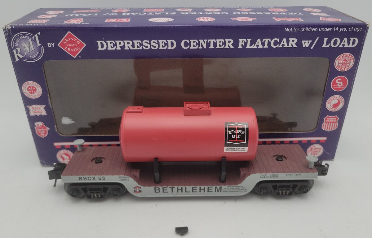 RMT 96519-3 O Bethlehem Steel/Sparrows Point Depressed Center Flatcar EX/Box