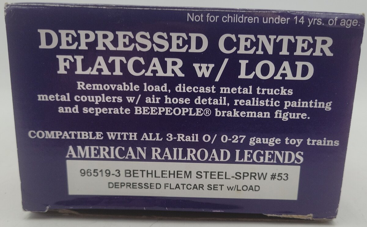 RMT 96519-3 O Bethlehem Steel/Sparrows Point Depressed Center Flatcar EX/Box