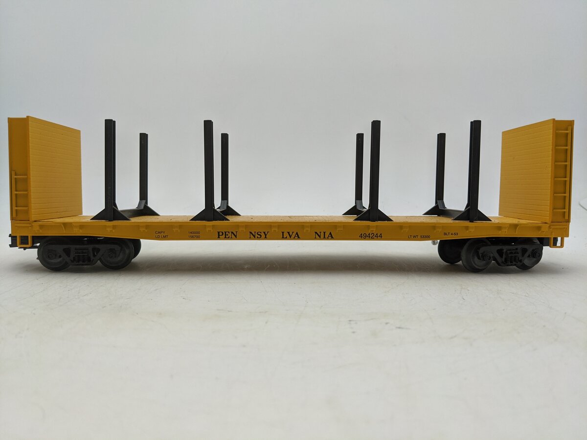 Weaver 491150 O Pennsylvania Bulkhead Flat Car #494244 EX/Box