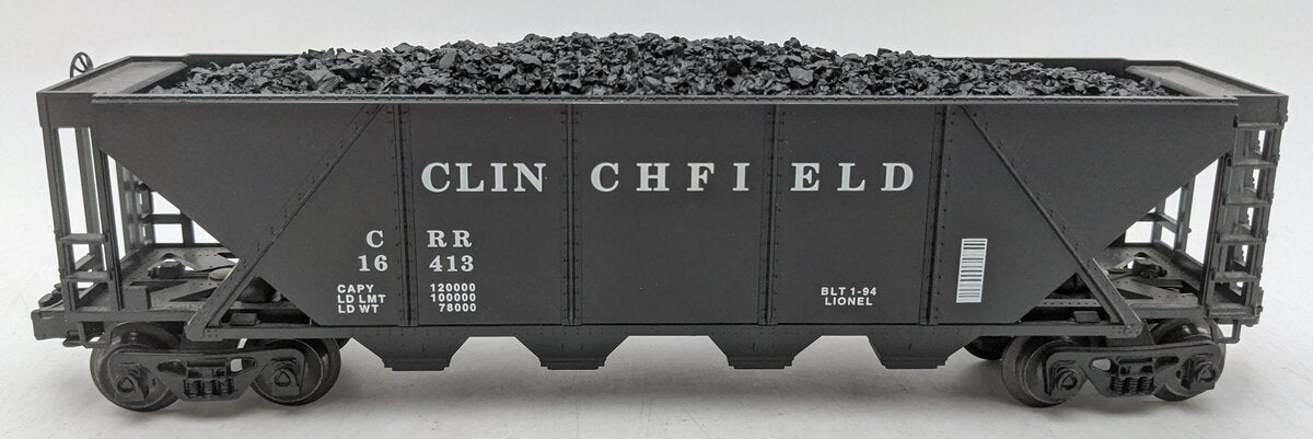 Lionel 6-16413 O Gauge Clinchfield 4-Bay Hopper with Coal Load EX/Box