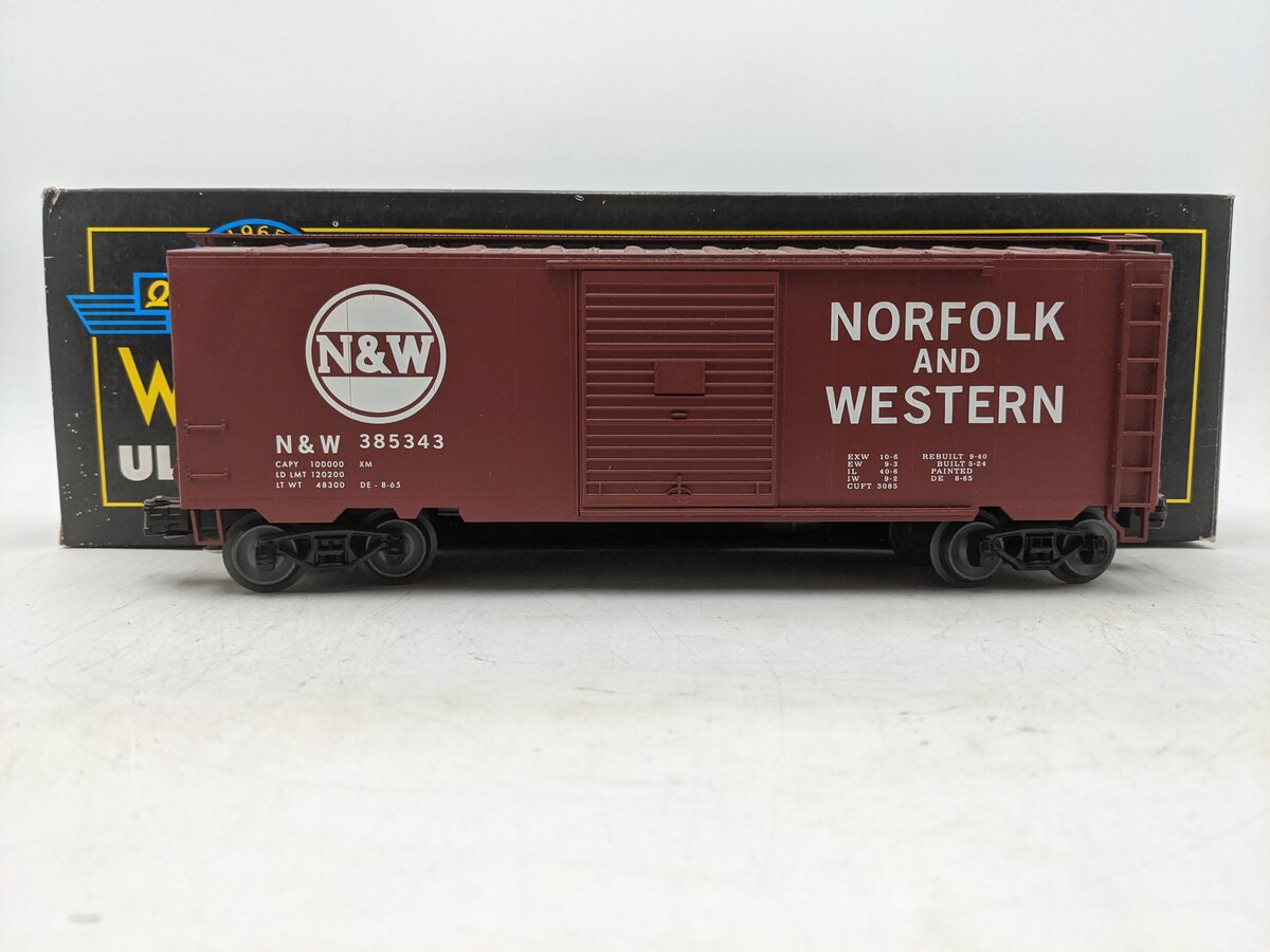 Weaver U2137L O Gauge Norfolk & Western PS-1 40' Boxcar #385343 (3 Rail) EX/Box