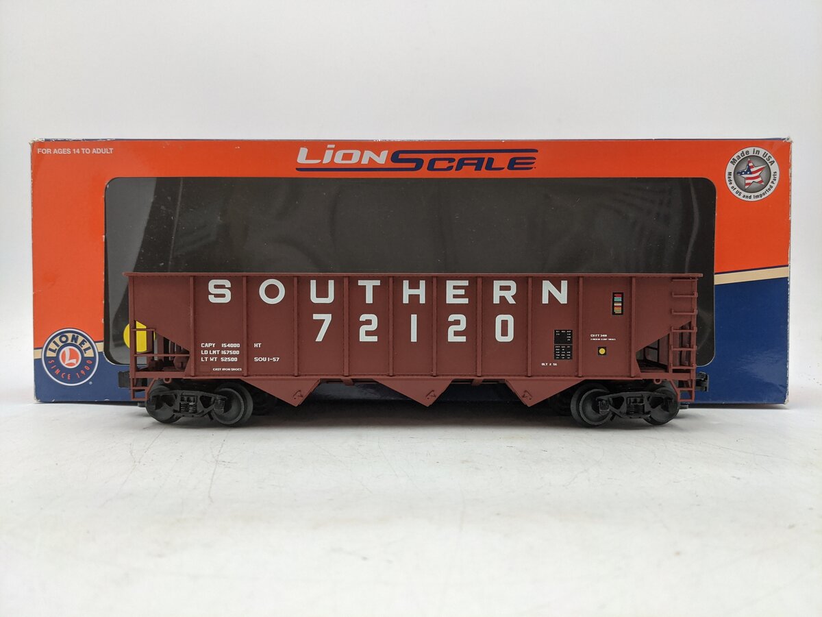 Lionel 3-16121 O Southern Railway 3-Bay Hopper #72120 EX/Box
