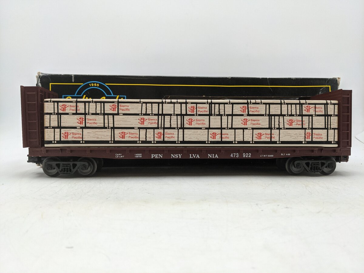 Weaver U2703 PRR 473922 50' Bulkhead Flatcar 3-Rail VG/Box
