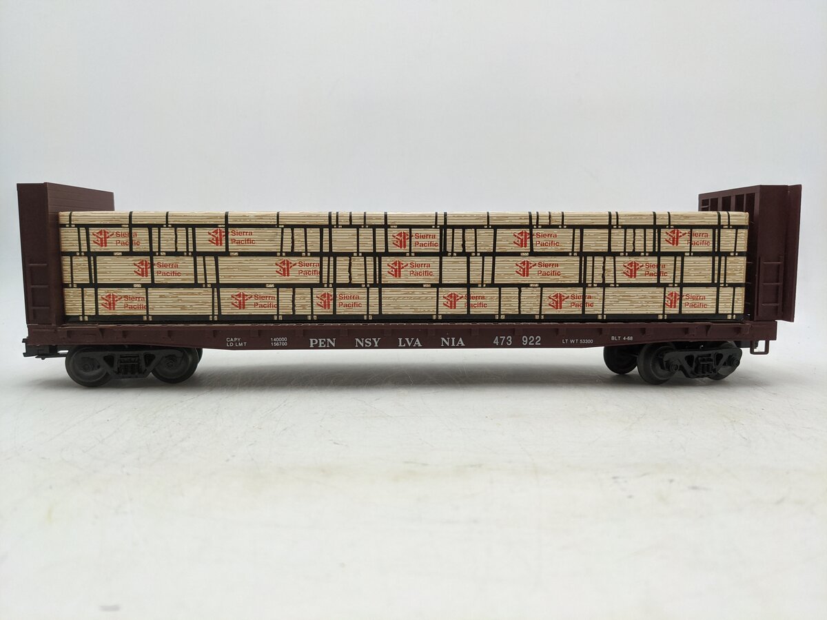 Weaver U2703 PRR 473922 50' Bulkhead Flatcar 3-Rail VG/Box