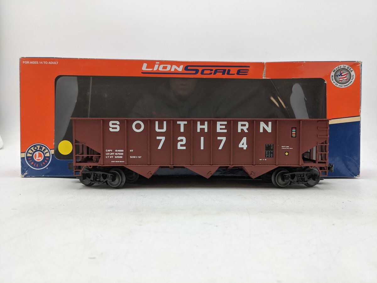 Lionel 3-16122 O Southern Railway 3-Bay Hopper #72174 EX/Box