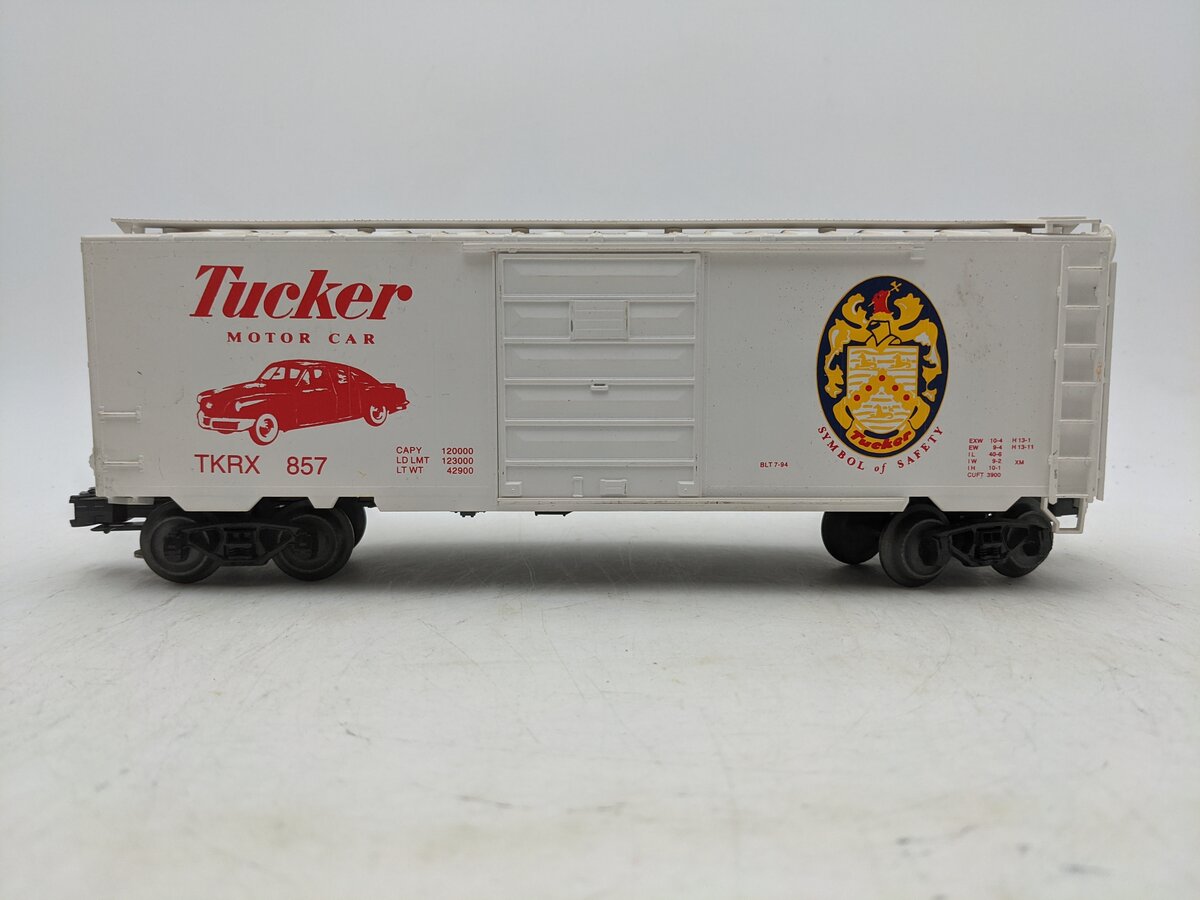 Weaver 857 O Gauge Tucker Motor Car Boxcar - 3 Rail VG/Box