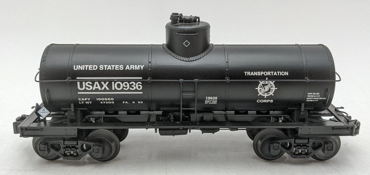 Lionel 6-19635 O Gauge U.S Army 8000 Gallon Tank Car #10936 LN/Box