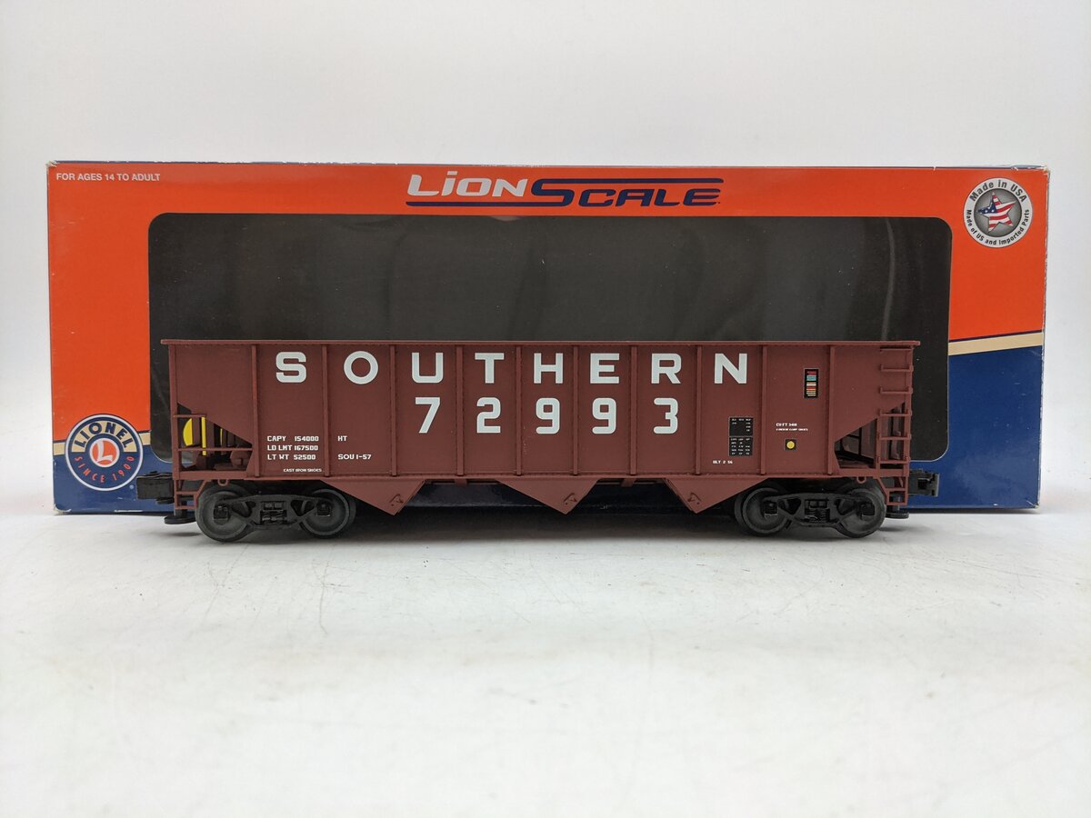 Lionel 3-16125 O Southern Railway 3-Bay Hopper #72993 EX/Box
