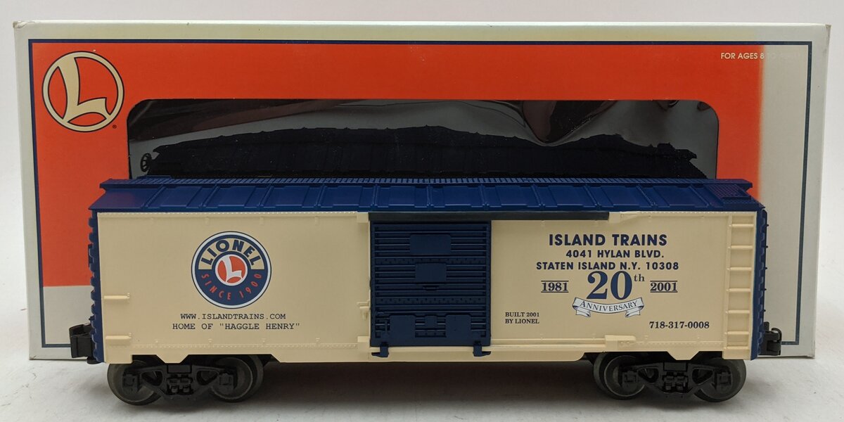 Lionel 6-36229 O Gauge Island Trains 20th Anniversary BoxCar LN/Box