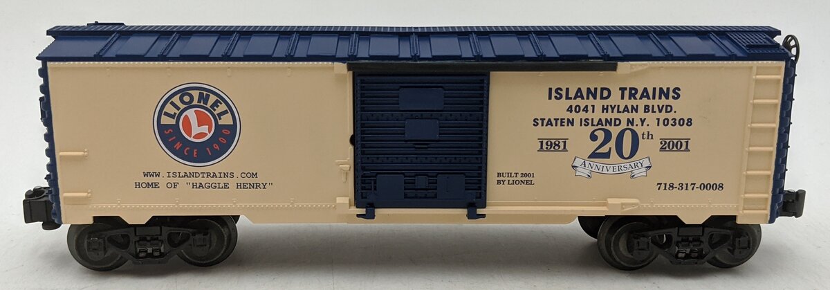 Lionel 6-36229 O Gauge Island Trains 20th Anniversary BoxCar LN/Box