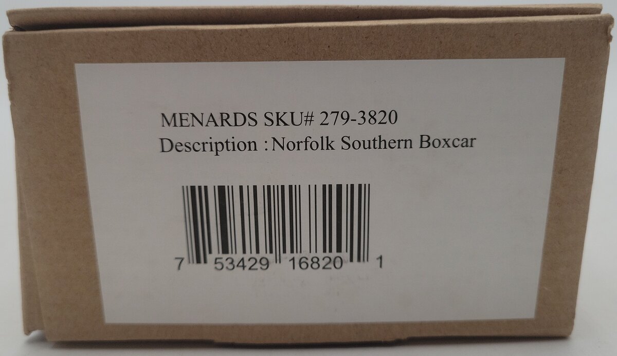Menards 279-3820 O Norfolk Southern Boxcar EX/Box