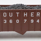 Lionel 6-52038 O Gauge LCCA Southern Hopper w/Coal Load #360794 VG
