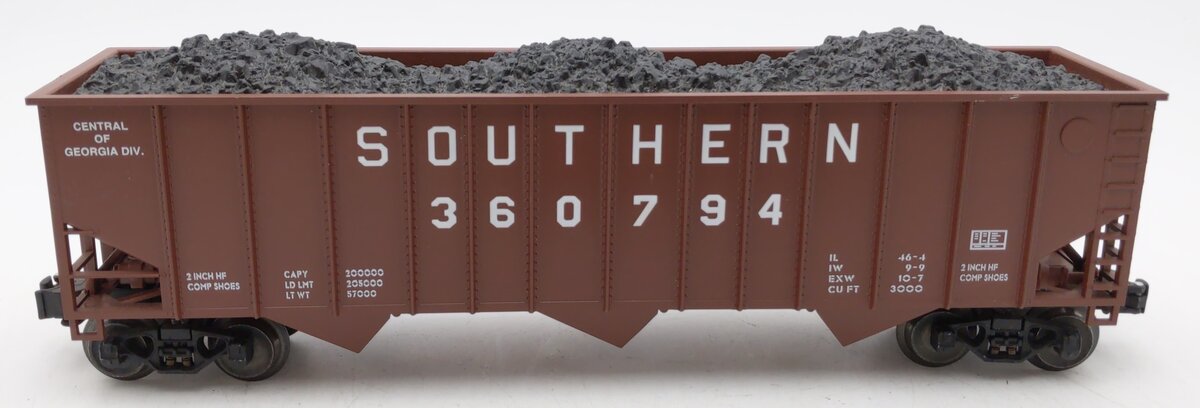 Lionel 6-52038 O Gauge LCCA Southern Hopper w/Coal Load #360794 VG
