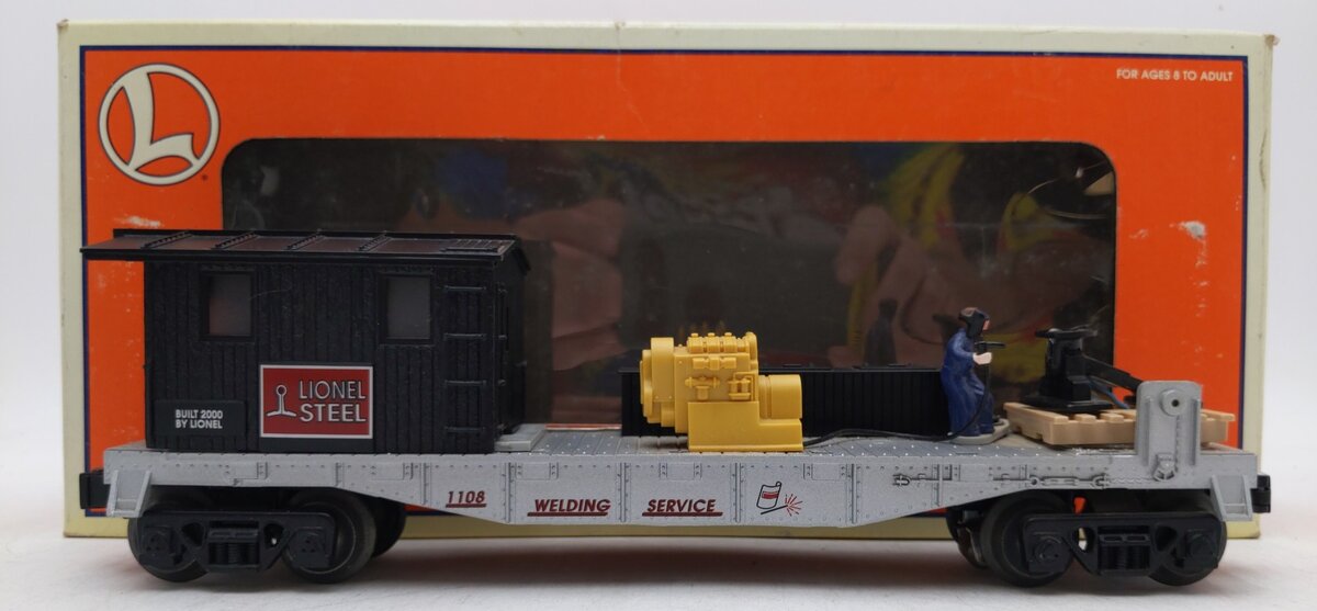 Lionel 6-26707 O Gauge Lionel Steel Operating Welding Flatcar #1108 EX/Box