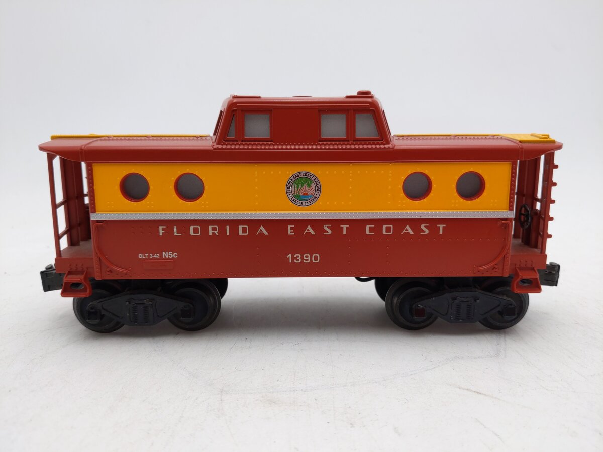 Williams 131 O Gauge Florida East Coast N5C Caboose Car #1390 (3-Rail) EX