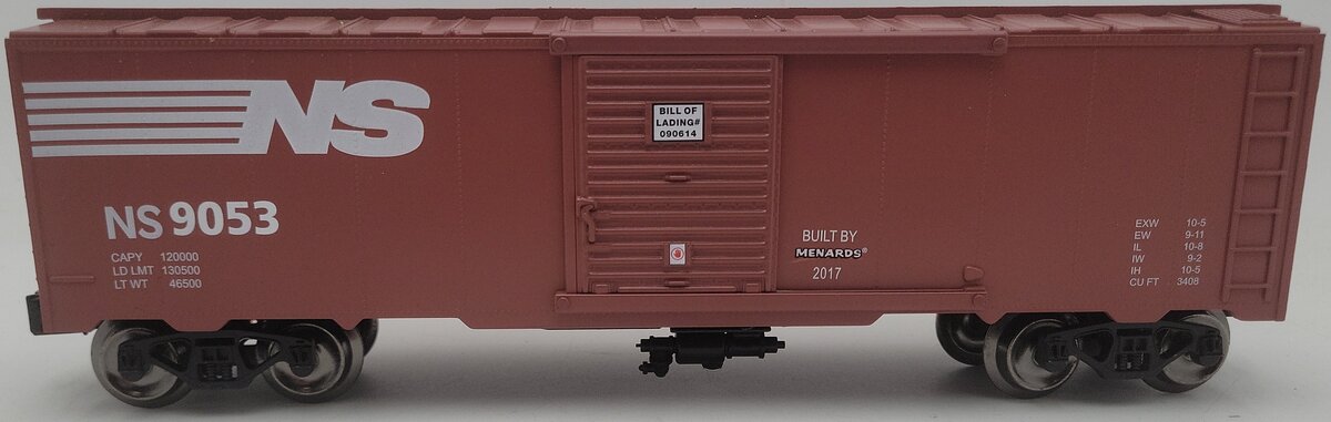 Menards 279-3820 O Norfolk Southern Boxcar #9053 EX/Box