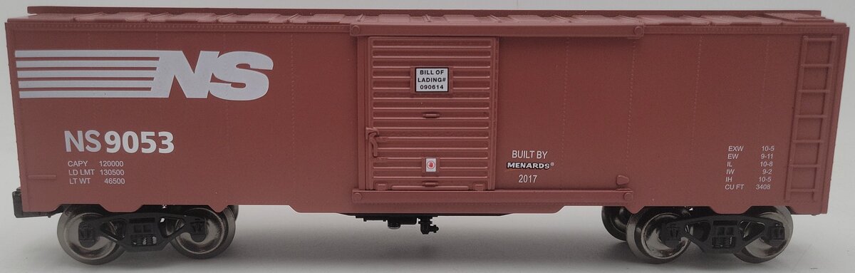 Menards 279-3820 O Norfolk Southern Boxcar #9053 EX/Box