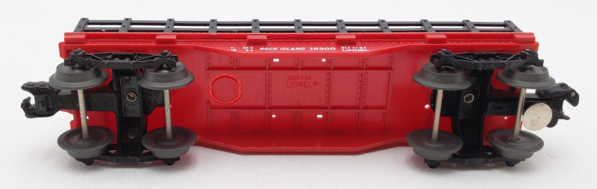 Lionel 6-16300 O Gauge Red Rock Island Flatcar with Fencing EX