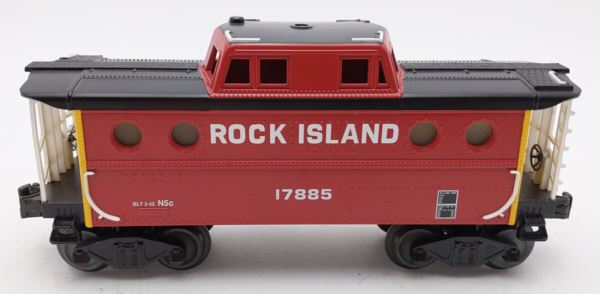 Williams CAB121 O Gauge Rock Island N5C Illuminated Caboose #17885 LN