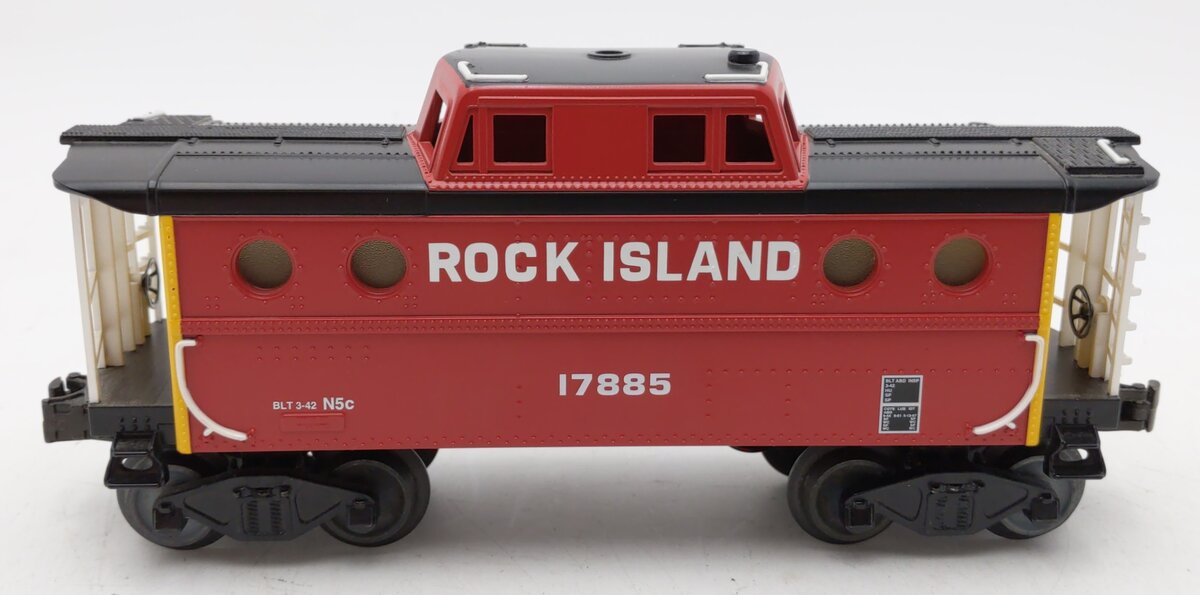Williams CAB121 O Gauge Rock Island N5C Illuminated Caboose #17885 LN
