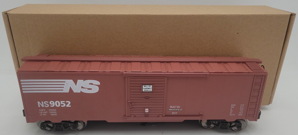 Menards 279-3820 O Norfolk Southern Boxcar #9052 EX/Box