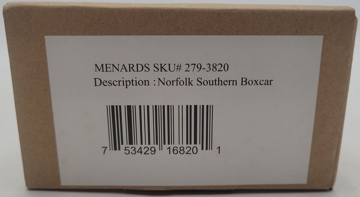 Menards 279-3820 O Norfolk Southern Boxcar #9052 EX/Box