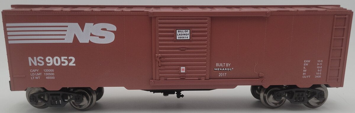 Menards 279-3820 O Norfolk Southern Boxcar #9052 EX/Box
