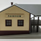 MTH 30-90032 O Fairview Lighted Train Depot Building EX/Box