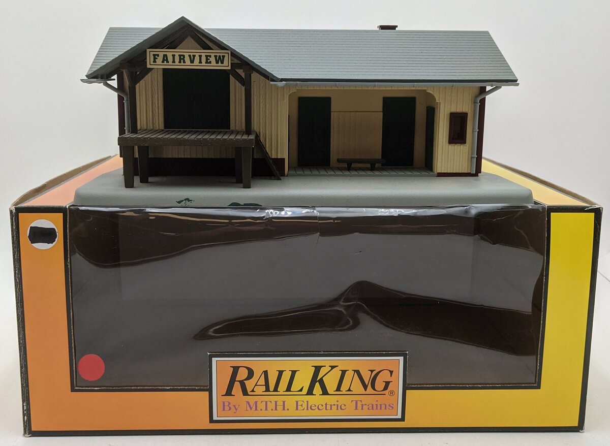 MTH 30-90032 O Fairview Lighted Train Depot Building EX/Box