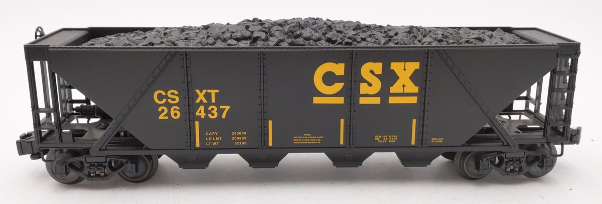 Lionel 6-26437 O Gauge CSX 4-Bay Hopper LN