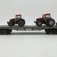 MTH 30-7616 O  Norfolk Southern Construction Flatcar w/ Case Tractors #60368 EX