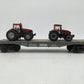 MTH 30-7616 O  Norfolk Southern Construction Flatcar w/ Case Tractors #60368 EX